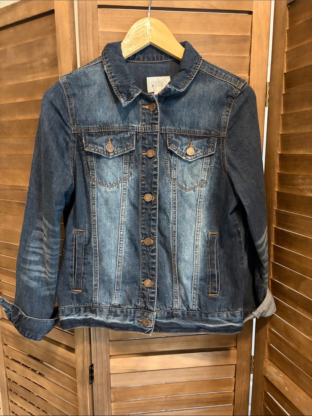 Market & Spruce Indigo Denim Shirt Jacket